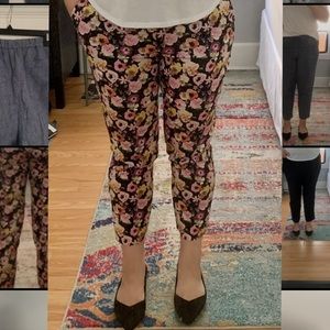 Floral H&M cropped pants